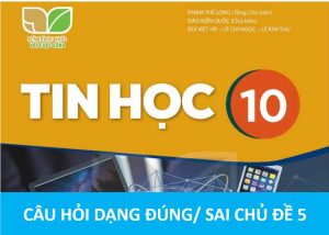 Read more about the article CÂU HỎI TRẮC NGHIỆM DẠNG ĐÚNG/ SAI TIN HỌC 10 KNTT CHỦ ĐỀ 5